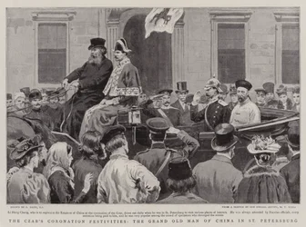 Les Festivités de Couronnement du Tsar, le Grand Vieillard de Chine à Saint-Pétersbourg